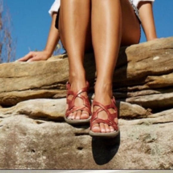 MERRELL Agave Sandals Sz 10 Navy Leather Slingback Strappy Comfort Boho Coastal - Picture 2 of 12